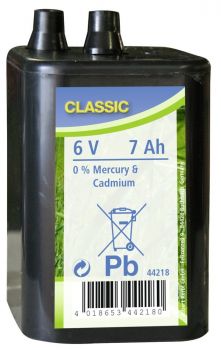 Zeltlampenbatterie 6V, 7 Ah