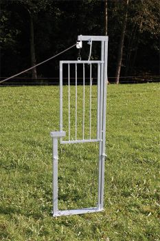Falltor mit Seilbetätigung für Schaf-Fanganla