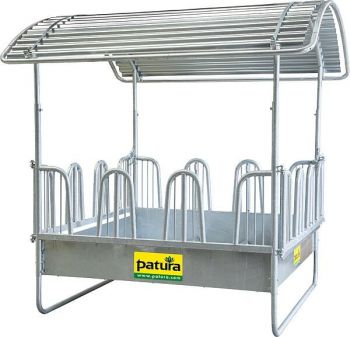 Viereckraufe mit Palisadenfressgitter