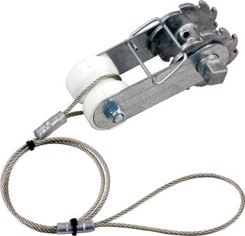 Ratschenspanner mit Isolator und Seil