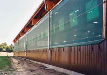 Windschutz-Vorhang Höhe 4,00 m Breite 11,0 m