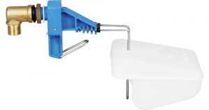 Niederdruckventil (blau) mit Schwimmer