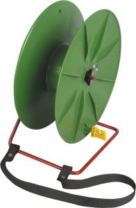 Breitbandhaspel mit Brusttragegestell