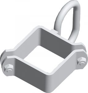 Schelle Quadrat 90 - 1 Riegelhalter