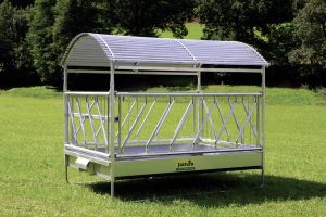 Großballenraufe mit Schrägfressgittern